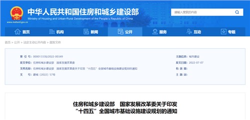 《“十四五”全國城市基礎(chǔ)設(shè)施建設(shè)規(guī)劃》發(fā)布實(shí)施