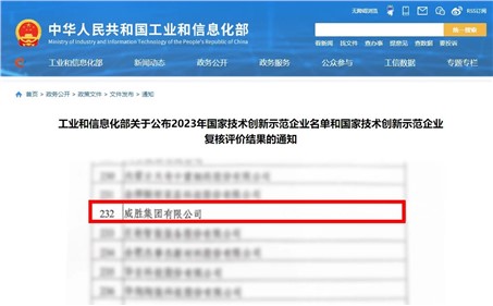喜訊|威勝集團(tuán)成功通過(guò)“國(guó)家技術(shù)創(chuàng)新示范企業(yè)”的復(fù)核